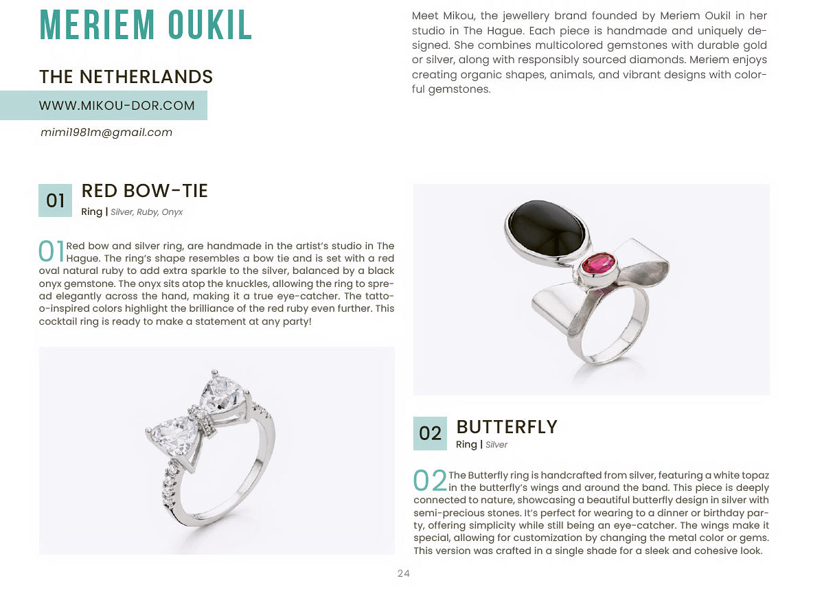 Butterfly silver ring