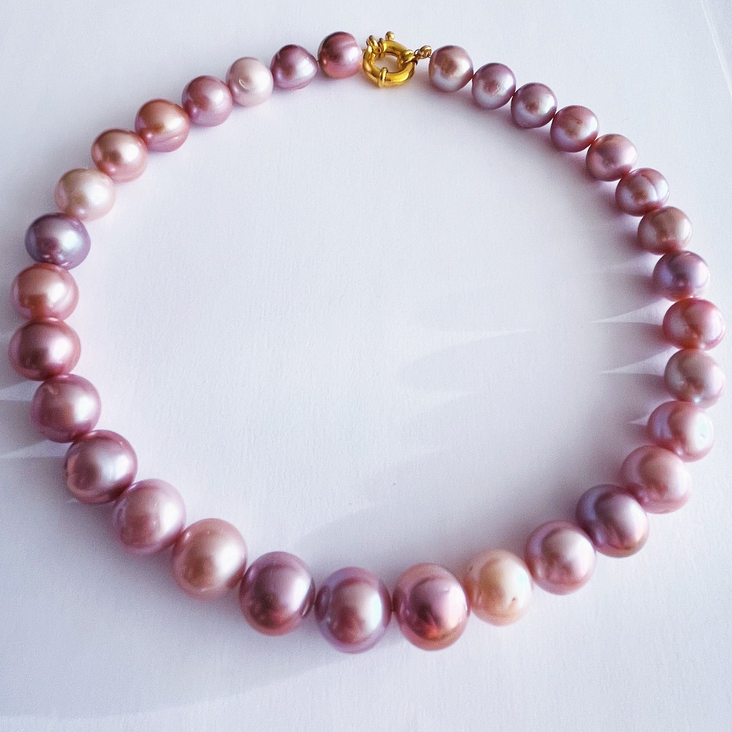 Pink pearl necklace